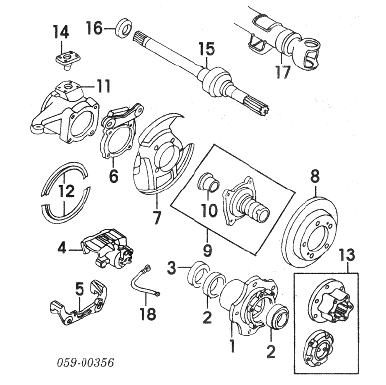 Suzuki Samurai front 4WD axle